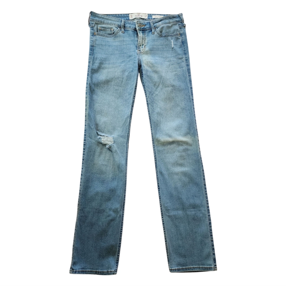 Y2K Vintage Hollister Low Rise Skinny Straight-Leg Distressed Jeans Size 5 (14")